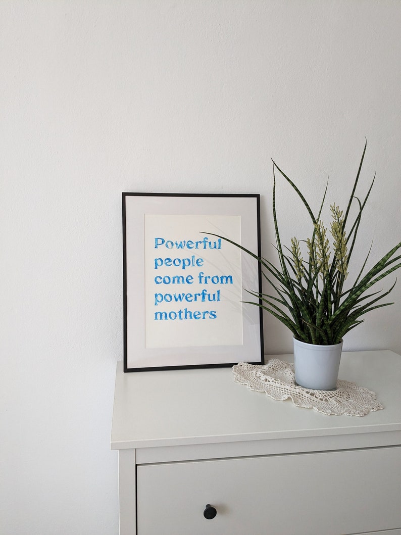 Muttertagsgeschenk: Powerful Mothers Ölkreide Kunst zum Muttertag, Geschenke Muttertag, Muttertag Ideen, Muttertag, Geschenk Mama Bild 1
