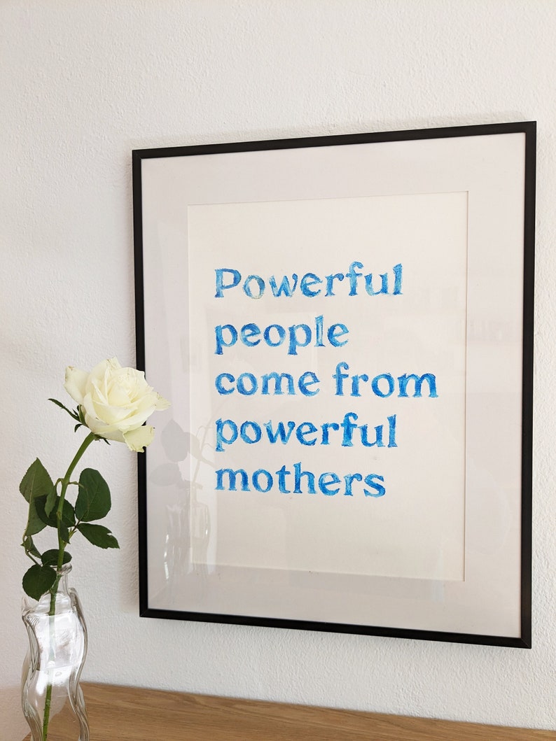 Muttertagsgeschenk: Powerful Mothers Ölkreide Kunst zum Muttertag, Geschenke Muttertag, Muttertag Ideen, Muttertag, Geschenk Mama Bild 2