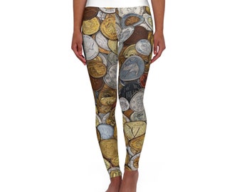 High Waisted Yoga Leggings (AOP) Clothing style of those who love money,money love beauty triangle clothing style, outfit