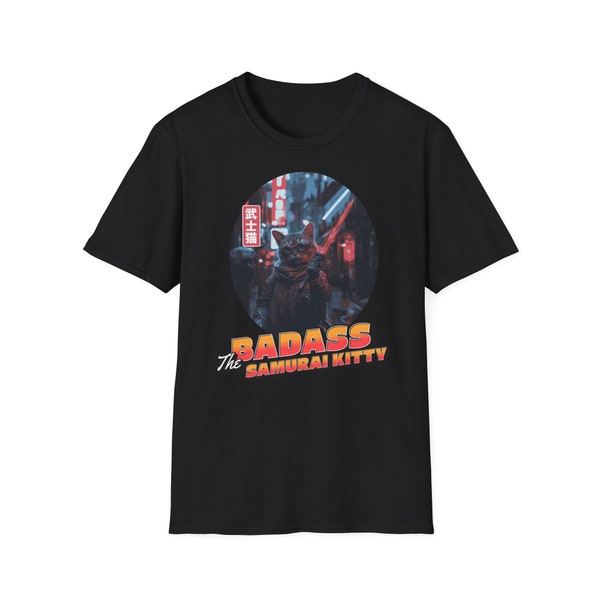 The Badass Samurai Kitty T-Shirt