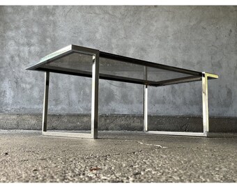 Chroné coffee table and smoked glass from the 70s