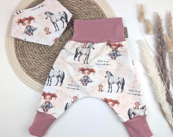 Pantalones bombachos de Pippi Calzaslargas para bebé hechos a mano | Pantalones bombachos para bebé Grow-with-me - Conjunto para bebé - Pantalones bombachos para niña