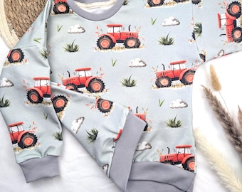 Suéter de tractor para niños hecho a mano - tallas 62-134 / Suéter infantil con tractor / Suéter bulldog para niños / Ropa infantil con tractor