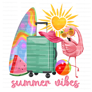 Summer Vibes Png, Summer Png, Vacation Sublimation Designs, Hello Summer Png, Beach Png, Summer Vacation Png, Flamingo Summer, Summer girly