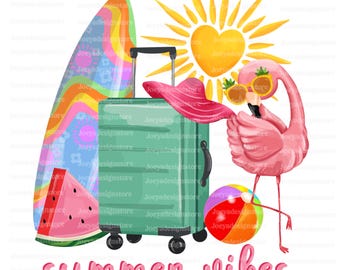 Vibras de verano Png, Verano Png, Diseños de sublimación de vacaciones, Hola verano Png, Playa Png, Vacaciones de verano Png, Verano flamenco, Verano femenino