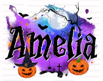 Personalized Halloween Name Png, Sublimation, Halloween Png, Custom Name Halloween Png, Cute Halloween Png for Kids, Custom Kids Name Png