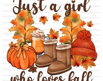 Nur ein Mädchen, das Herbst Png liebt, Herbst Png, Herbst Png, Kürbisgewürz, Gemütliche Jahreszeit Png, Kokett Schleife, Herbst Vibes, Herbst Kürbisse Sublimation