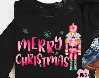 Merry Christmas Nutcracker PNG, Christmas PNG, Nutcracker Christmas, Nutcracker, Merry Christmas Png, Retro Christmas, Pink Christmas PNG