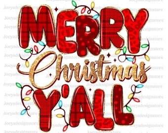 Merry Christmas PNG, Sublimation PNG, Christmas Girly Png, Christmas Coquette Bow, Christmas Png, Retro Christmas, Merry Christmas Y'all Png