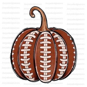 Football Pumpkin Png Sublimation Design, Fall Png, Fall Football Png, Football Png, Hand Drawn, Game Day, American Football, pumpkin, Autumn