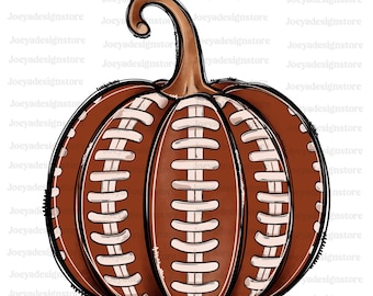 Football Pumpkin Png Sublimation Design, Fall Png, Fall Football Png, Football Png, Hand Drawn, Game Day, American Football, pumpkin, Autumn