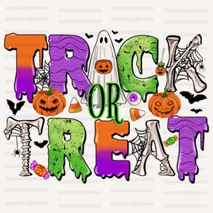 Trick or Treat Png, Halloween Ghosts Png, Spooky Season PNG, Spooky Vibes Png, Halloween PNG, Halloween Shirt Designs, Pumpkin Png, Fall Png