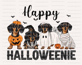 Happy Halloweenie Dachshund PNG, Dachshund Halloween Dog Png, Dachshund Png, Weenie Dog, Halloween Png, Spooky Season, Halloween Ghost Dog