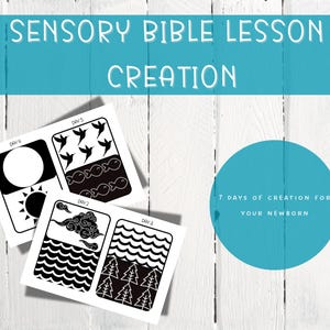 Cartes sensorielles pour enfants, L'histoire de la création, Stimulation du nouveau-né, Histoire biblique pour enfants, École du sabbat, École du dimanche, École chrétienne à domicile.