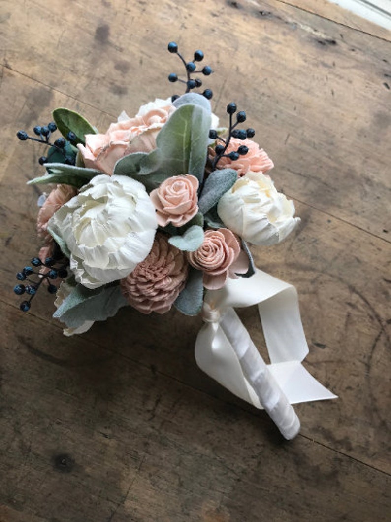 Wood flower bouquet, sola wood flower centerpiece, home decor, zinnia bouquet, housewarming gift, wooden flower bouquet ivory satin