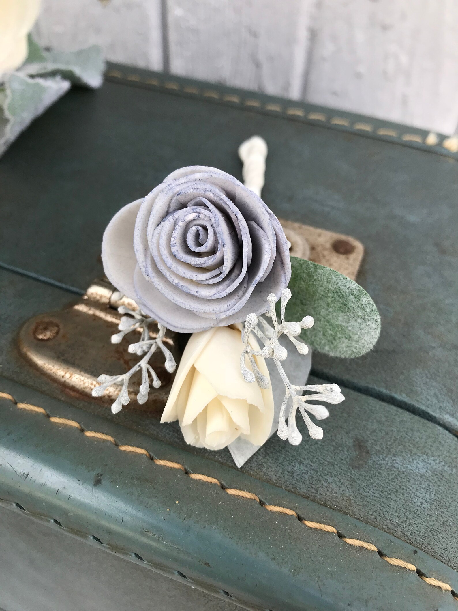 Sola Wood Flower Boutonniere CUSTOM Boutonniere Made in Any Etsy