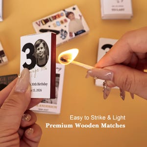 Custom Wedding Matchboxes | Personalized Matchbooks | Personalized Matches for Reception Favors image 7