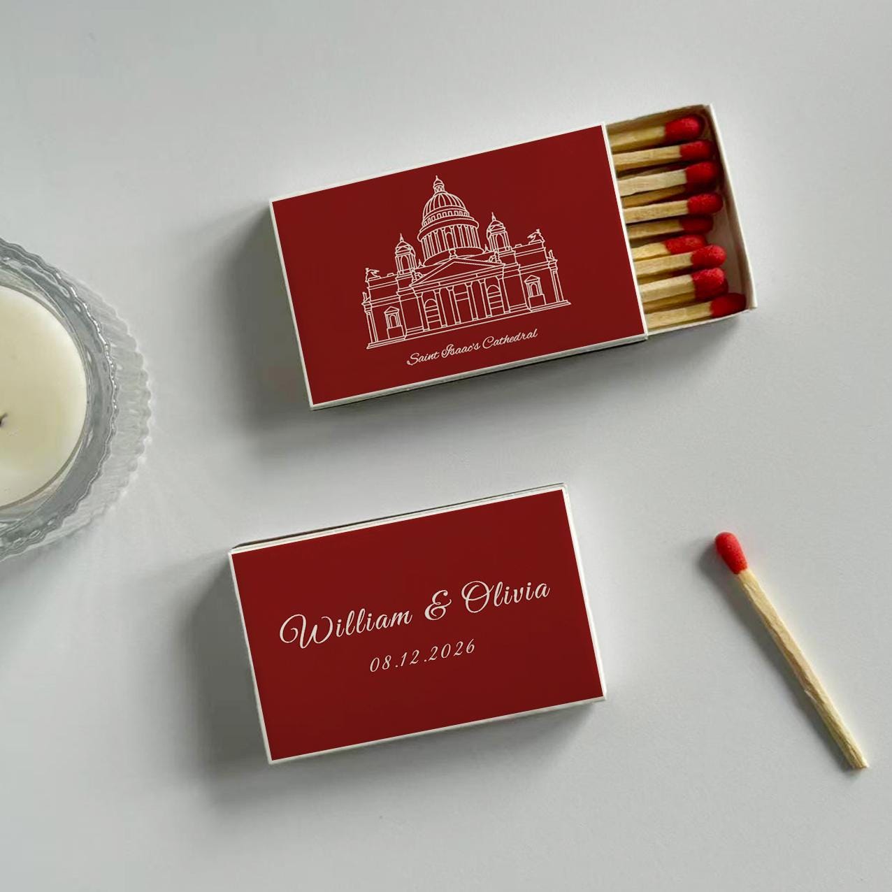 Personalized Custom Wedding Matchboxes