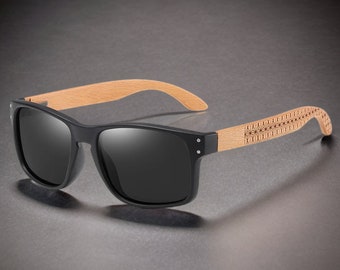 Nature's Edge: gafas de sol premium de madera de haya para hombre