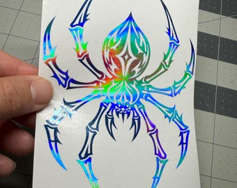 Gothic Spider Decal Sticker- Stars- Style 1-  Car Window Laptop Water Bottle Notebook Planner
