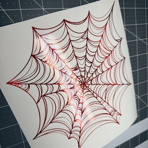 Spider Web Vinyl Decal: Full Size web, Sider , Car, sticker, window, laptop