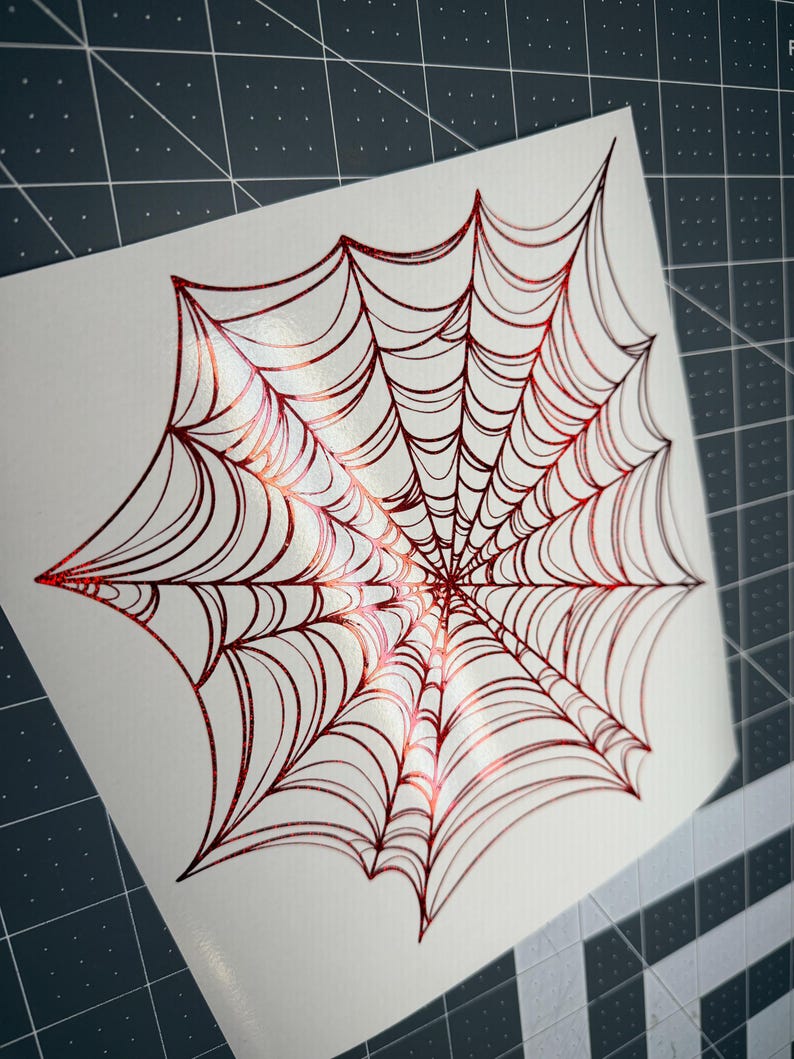 Spider Web Vinyl Decal: Full Size web, Sider , Car, sticker, window, laptop