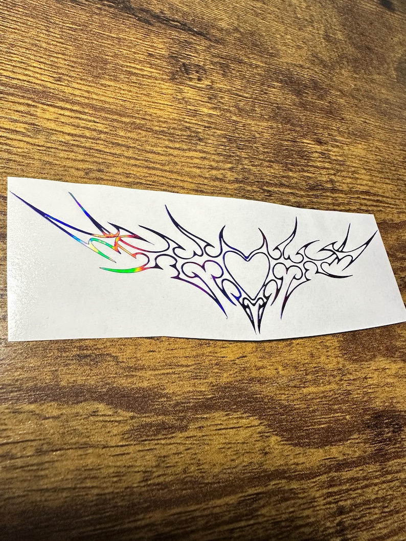 Car Tramp Stamp Heart Barbwire Decal Sticker Style 2 Car Window Laptop