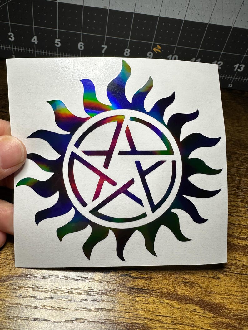 Star For Protection Supernatural Protection Star Vinyl Decal: Car, Laptop, Window Sticker ...