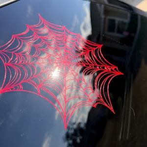 Spider Web Vinyl Decal: Full Size web, Sider , Car, sticker, window, laptop