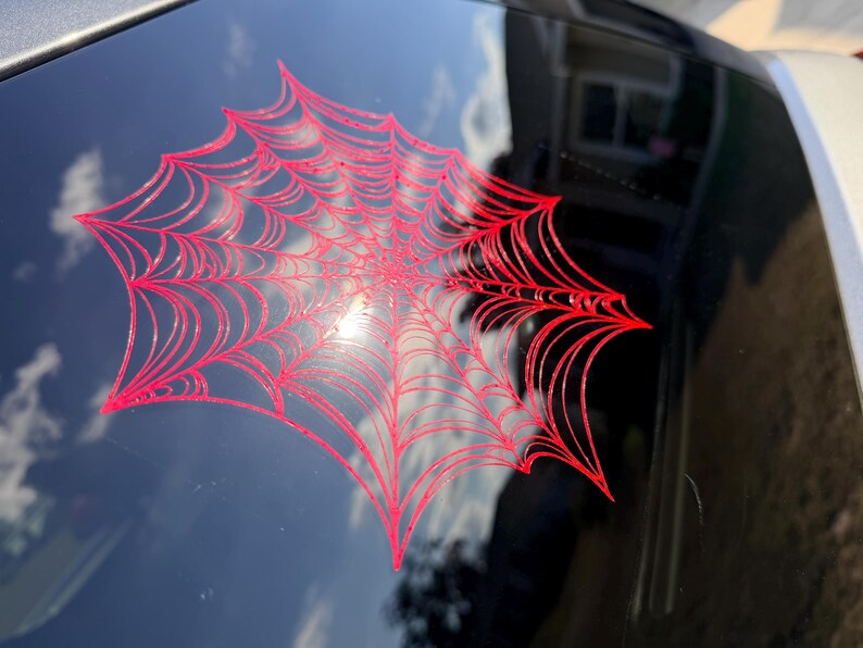 Spider Web Vinyl Decal: Full Size web, Sider , Car, sticker, window, laptop