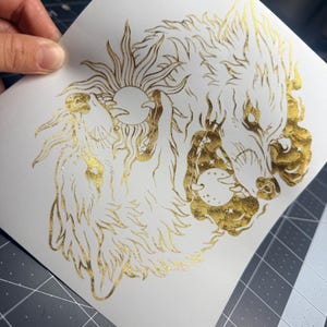 Viking Wolf Vinyl Decal: Viking-Valhalla- Skoll and Hati- Wolfs- Moon and Sun- CarLaptop Sticker image 5