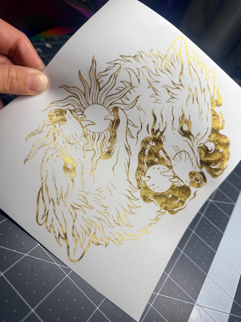 Viking Wolf Vinyl Decal: Viking-Valhalla- Skoll and Hati- Wolfs- Moon and Sun- CarLaptop Sticker image 5