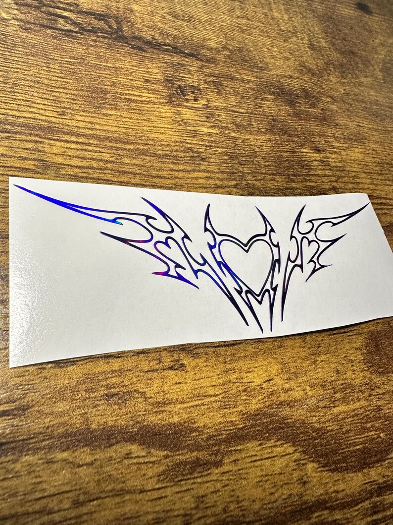 Car Tramp Stamp Heart Barbwire Decal Sticker Style 3 Car Window Laptop