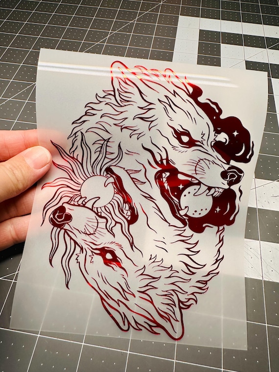 Viking Wolf Vinyl Decal: Viking-Valhalla- Skoll and Hati- Wolfs- Moon and Sun- CarLaptop Sticker