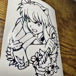 Anime Vinyl Decal Sticker- Japanese- Inuyasha  - Car Window Laptop Water Bottle