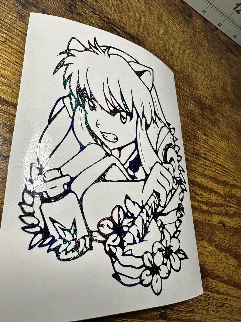 Anime Vinyl Decal Sticker- Japanese- Inuyasha  - Car Window Laptop Water Bottle