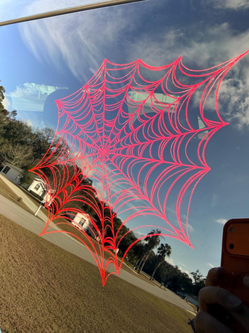 Spider Web Vinyl Decal: Full Size web, Sider , Car, sticker, window, laptop