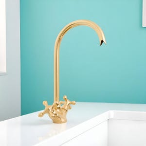 Handmade Brass Faucet: Vintage Style Kitchen & Bath Tap