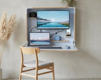 Escritorio Murphy de pared – Escritorio plegable para ordenador de oficina en casa