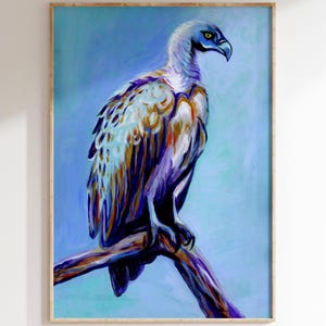 Vulture Art Print, Retro Western Prints, Vulture Wall Art, Vintage Wild West, Dark Decor Aesthetic, Western Gothic Decor by K. Renkiewicz