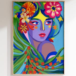 Ritratto dipinto – Stampa Matisse, Poster retrò, Grande arte murale, Decorazione dopamina, Arte murale estetica, Decorazione stanza Coquette, Regalo decorazione funky