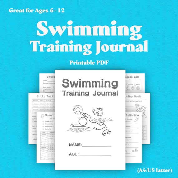 Swimming Training Journal for Kids | Stroke Tracker (Printable PDF)
