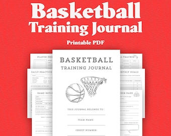Diario de entrenamiento de baloncesto para niños / Plantilla PDF imprimible