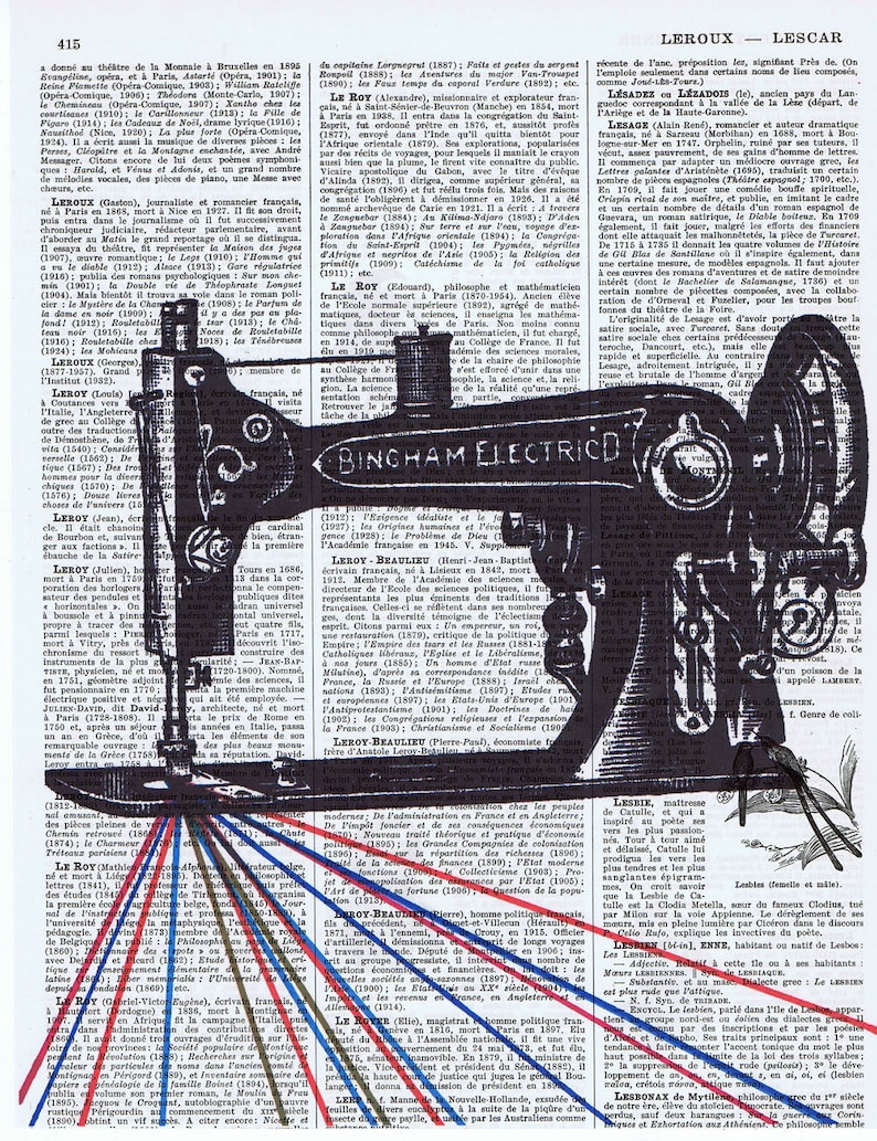 ANTIQUE SEWING THREAD AD ALTERED ART UPCYCLED VINTAGE DICTIONARY ART PAGE PRINT!