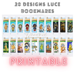Marque-pages Luce à télécharger pour le jubilé de l'Église catholique en 2025 I Marque-pages Luce imprimables I 20 modèles au format PDF