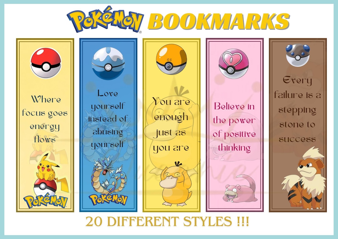 Printable Pokemon Bookmark I Digital Pokemon Bookmark I Downloadable Pokemon Figures Bookmark - Etsy printable-pokemon-bookmark-i-digital-pokemon-bookmark-i-downloadable-pokemon-figures-bookmark-etsy