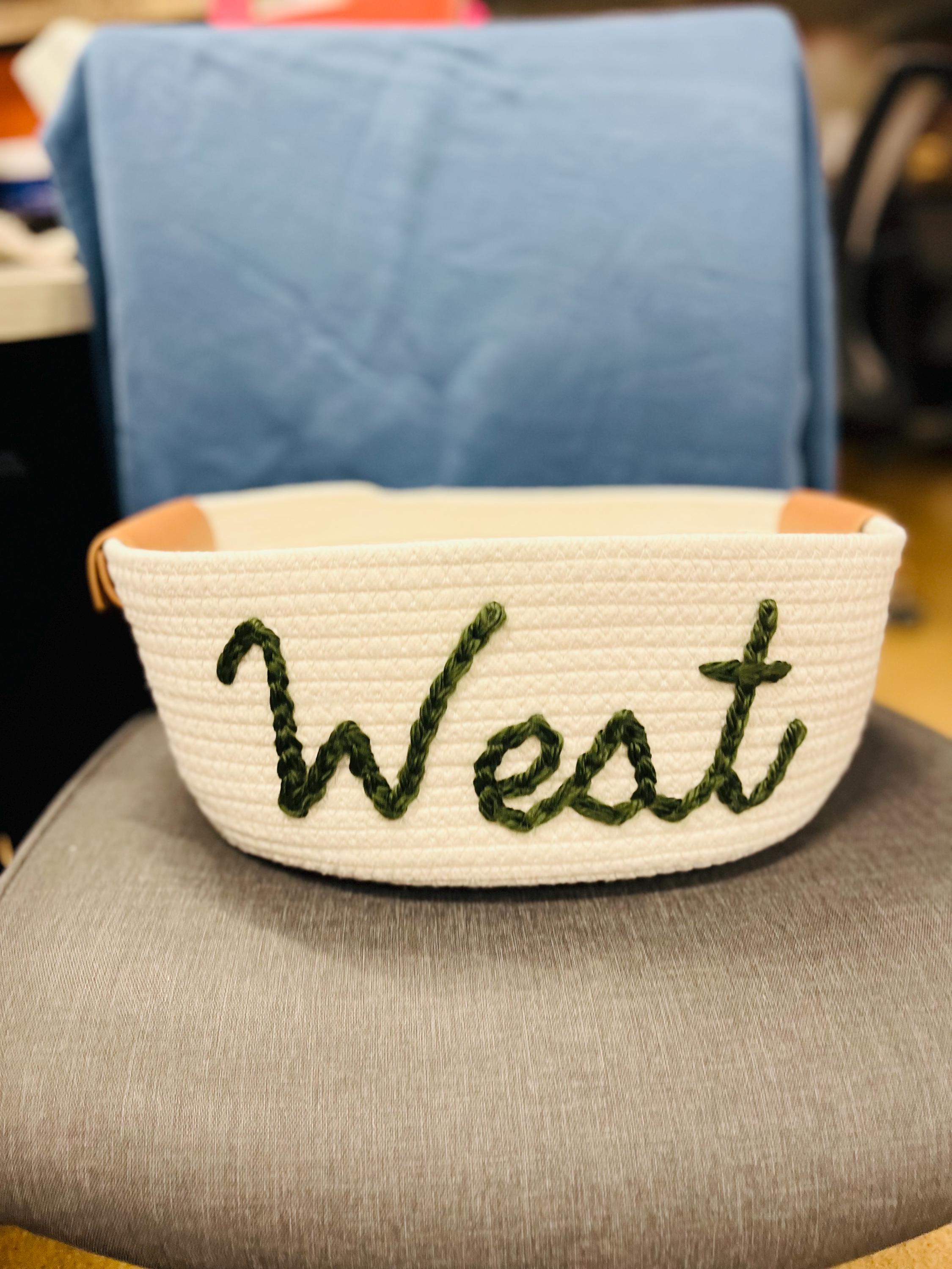 Custom Embroidered Rope Basket, Personalized Baby Gift - Etsy