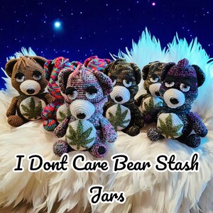 I Don't Care Bear Pot Stash Jar