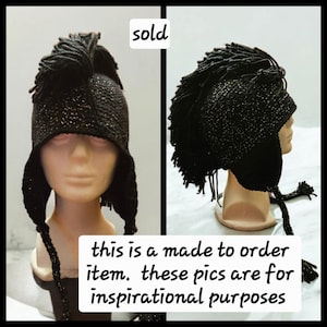 Customized Mohawk Beanie.  Made to order