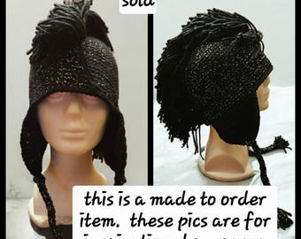 Customized Mohawk Beanie.  Made to order